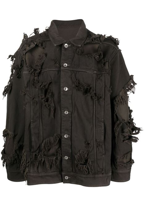 Black layered detailed jacket - men RICK OWENS DRKSHDW | DU01C6761DSLH78