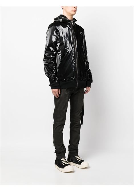 Black long-sleeve zipped raincoat - men RICK OWENS DRKSHDW | DU01C6773JRL09
