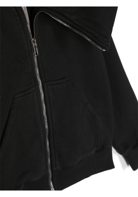 Black zip-up sweatshirt - kids RICK OWENS KIDS | BG01C7286F09