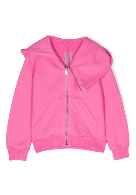 Pink zip-up sweatshirt - kids RICK OWENS KIDS | BG01C7286F13