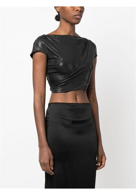 Black Jade short-sleeved cropped top - women RICK OWENS LILIES | LI01C3106GVI09