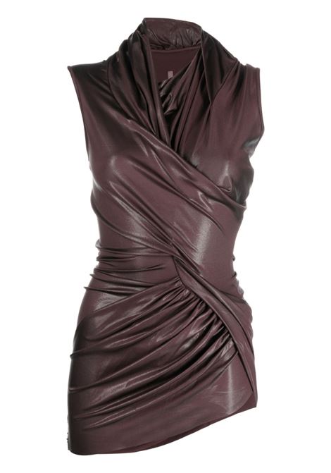 Purple Magnetic draped sleeveless top - women RICK OWENS LILIES | LI01C3107GVI66