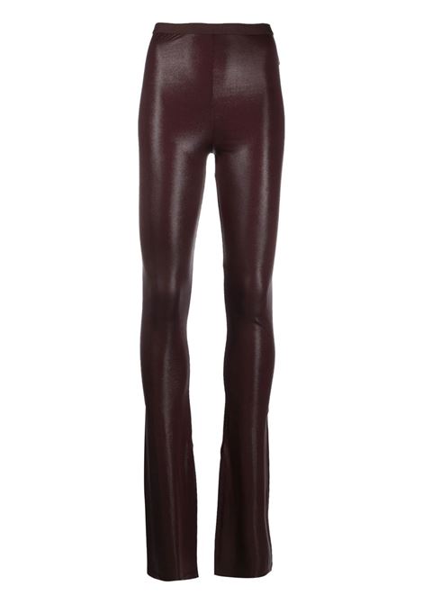 Purple carmen slit-detail leggings - women RICK OWENS LILIES | LI01C3331GVI66