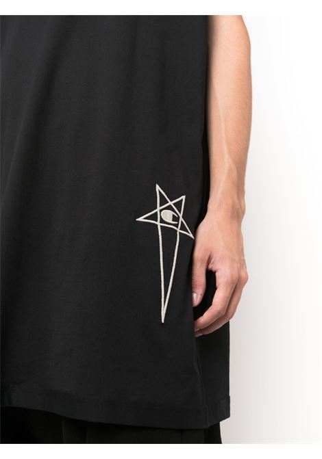 Black logo-detail sleeveless T-shirt - men  RICK OWENS X CHAMPION | CM02C9231CHJEG09