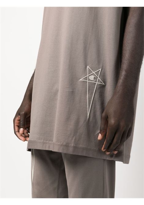 Dust grey logo-detail sleeveless T-shirt - men  RICK OWENS X CHAMPION | CM02C9231CHJEG34