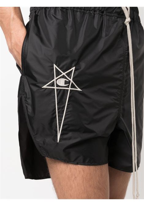 Black drawstring shorts - men  RICK OWENS X CHAMPION | CM02C9235CHNY09