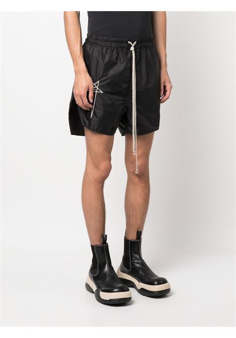 Shorts con coulisse in nero - uomo RICK OWENS X CHAMPION | CM02C9235CHNY09