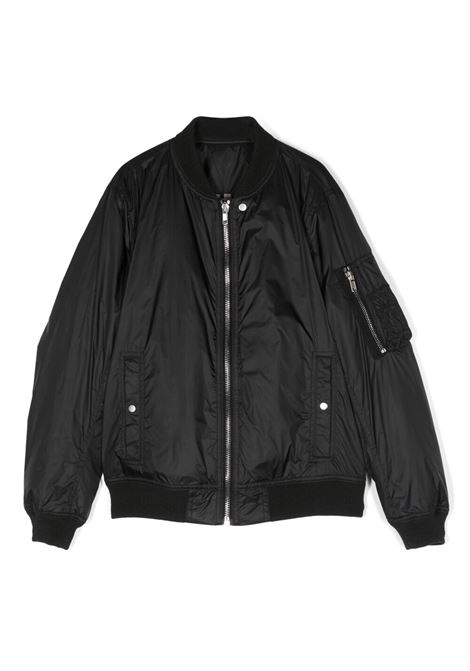 Black zip-up bomber jacket - kids RICK OWENS KIDS | BG01C7771ND09