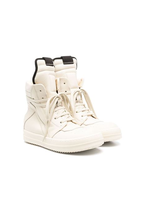 Milk white padded-ankle high-top sneakers - kids RICK OWENS KIDS | BG01C7897LMU1111
