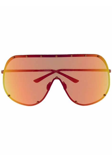 Orange oversized shield-frame sunglasses - unisex RICK OWENS | RG0000006GORANG53
