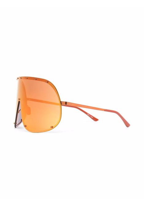 Orange oversized shield-frame sunglasses - unisex RICK OWENS | RG0000006GORANG53