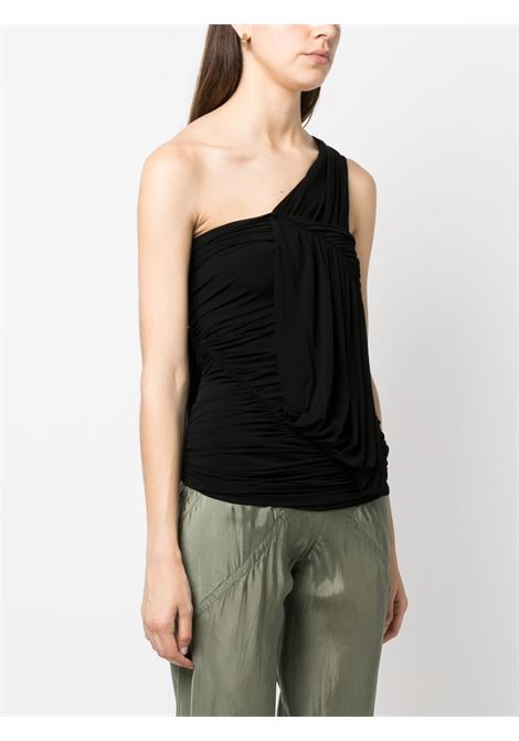 Black Edfu draped one-shoulder top - women RICK OWENS | RO01C5155BZ09