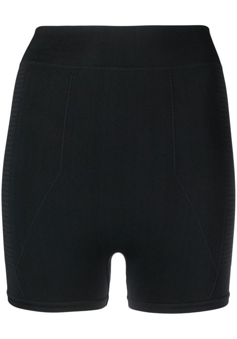 Black ribbed fitted shorts - women RICK OWENS | RO01C5651KSP09