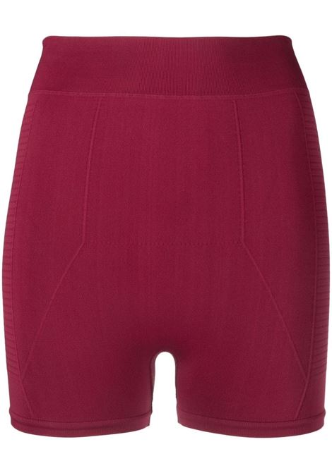 Fuchsia pink ribbed fitted shorts - women RICK OWENS | RO01C5651KSP23
