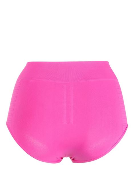 Pink ribbed fitted shorts - women RICK OWENS | RO01C5653KSP13