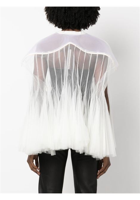 White micro cayena ruched tulle blouse - women RICK OWENS | RO01C5787TU21