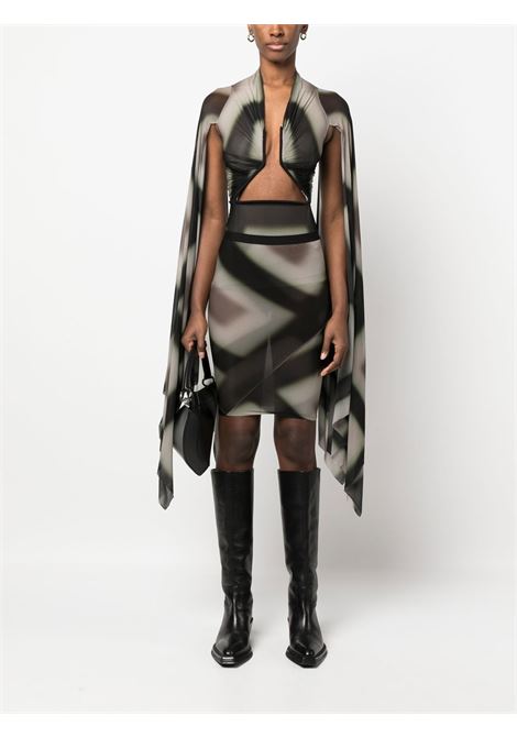 Black semi-sheer draped top - women RICK OWENS | RP01C5229BZP209P2
