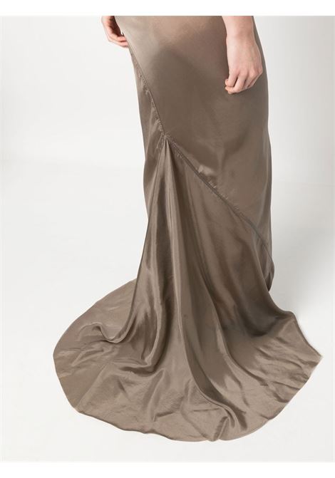 Grey V-neck satin gown - women RICK OWENS | RP01C5509J34