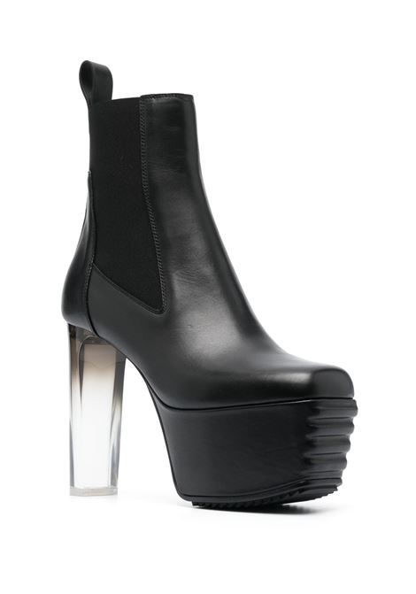 Black 130mm square-toe boots - women RICK OWENS | RP01C5847LCGDEG990D