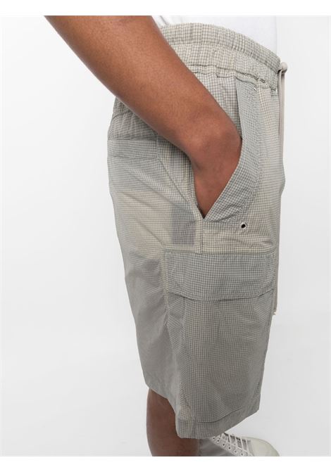 Grey check-print drawstring shorts - men RICK OWENS | RR01C4300RG08