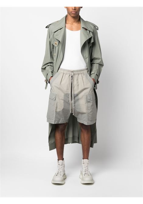 Grey check-print drawstring shorts - men RICK OWENS | RR01C4300RG08