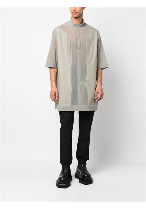 Grey semi-sheer short-sleeve shirt - men RICK OWENS | RR01C4712RG08