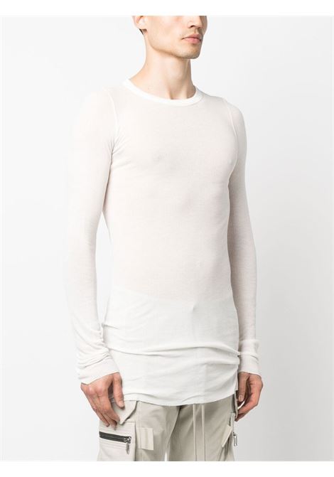 T-shirt a maniche lunghe in bianco - uomo RICK OWENS | RU01C4250RC11
