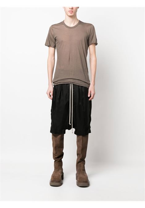 Black drop-crotch drawstring shorts - men RICK OWENS | RU01C4384J09