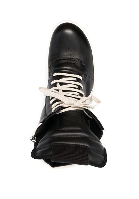 Black oversized tongue high-top sneakers - men RICK OWENS | RU01C4894LPO911