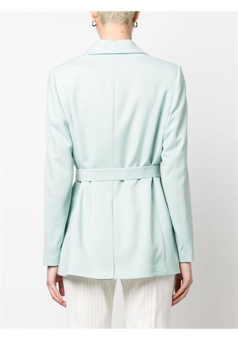 Green belted double-breasted blazer - women RODEBJER | 21201209019