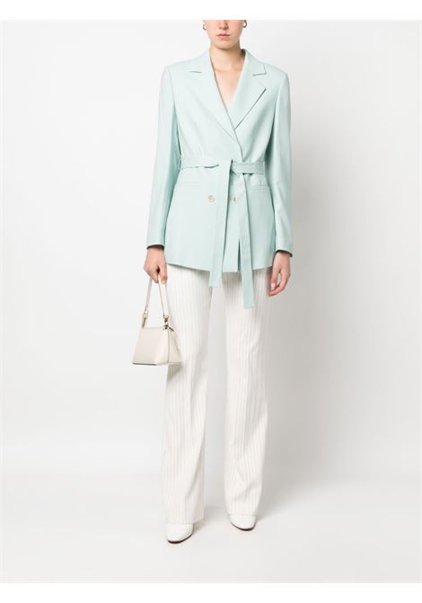 Green belted double-breasted blazer - women RODEBJER | 21201209019