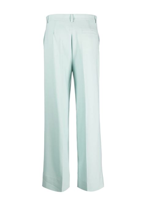 Light green pressed-crease straight-leg trousers - women  RODEBJER | 24002579019