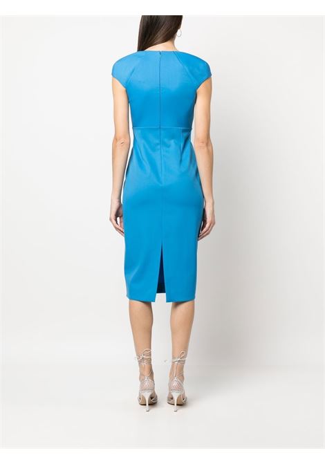 Blue fitted bodice dress - women ROLAND MOURET | RMRS23007MBL