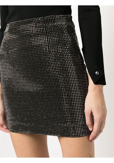 Black diamante mini skirt - women  ROLAND MOURET | RMRS23021SKB