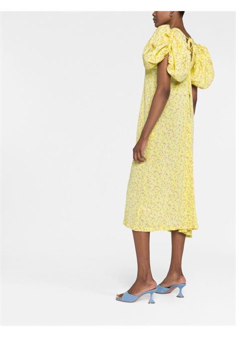 Yellow floral-print dress - women ROTATE | 1000392723110623