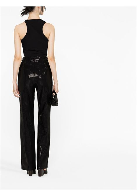 Pantaloni con pailletes in nero - donna ROTATE | 1001431001000