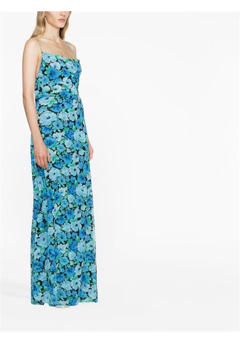 Blue floral-print dress - women  ROTATE | 1001541324174245