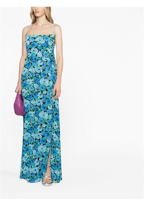 Blue floral-print dress - women  ROTATE | 1001541324174245