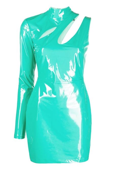 Blue one-shoulder cut-out minidress - women ROTATE | RT2276155425