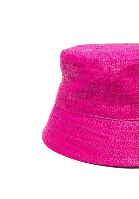 Cappello bucket con logo ricamato in rosa - donna RUSLAN BAGINSKIY | BCT038STRRWRBPNK