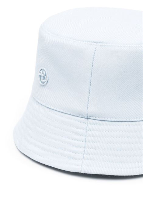 Cappello bucket con logo ricamato in blu - donna RUSLAN BAGINSKIY | BCT077CRWRBLGHTBL