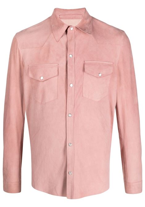 Camicia con bottoni a pressione in rosa - uomo SALVATORE SANTORO | 44537UCAMRS