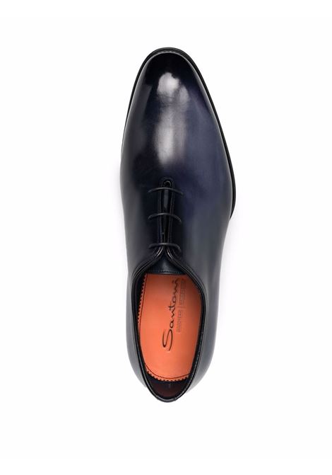 Black lace-up Derby shoes - men SANTONI | MCCR16229MC8HFULU59