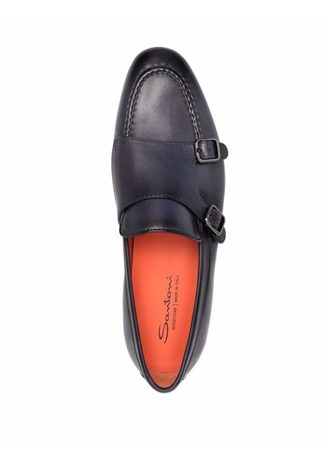 Black side buckle-fastening loafers - men SANTONI | MCNC18003SA4BSLFU60
