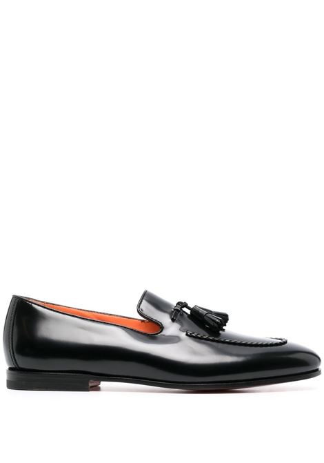 Black tassel-detail loafers - men SANTONI | MCNC18458SA4BPOHN01