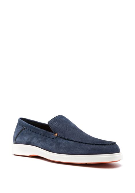 Blue contrast-stitch loafers - men SANTONI | MGDT17824BARSETGU59