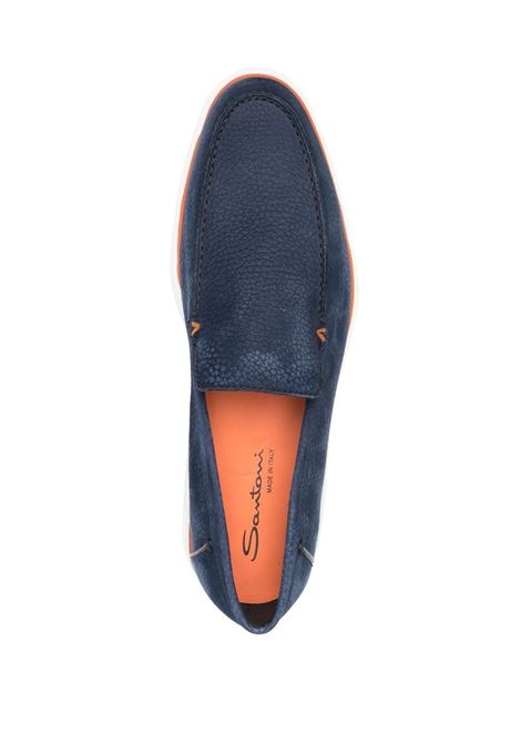 Blue contrast-stitch loafers - men SANTONI | MGDT17824BARSETGU59