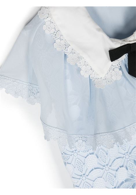 Light blue lace-design dress - kids SELF-PORTRAIT kids | RS23736SBL