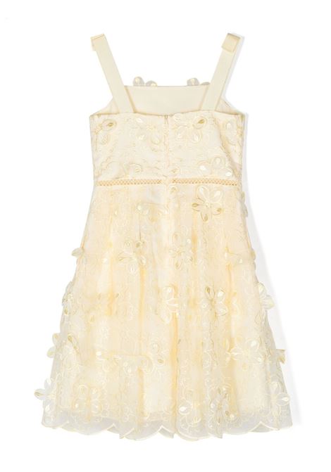 Yellow embroidered dress - kids SELF-PORTRAIT kids | RS23738SY