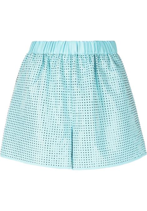 Shorts con strass in blu - donna SELF-PORTRAIT | RS23107PBL